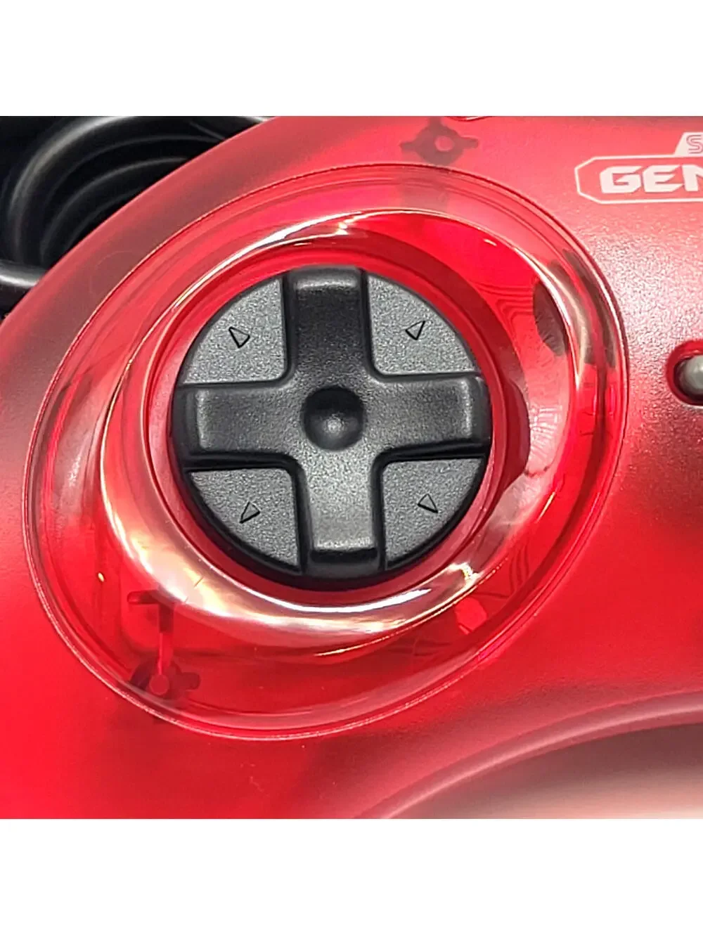 Retro-Bit Official Sega Genesis 6-Button Controller Pad for Sega Genesis - Red